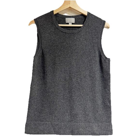 Pure Collection Women Size 8/10 Gray 100% Cashmere Sweater Vest - Picture 1 of 4